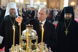 Владимир Путин посетил Успенский собор в Астане