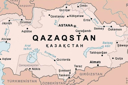 Госинформагентство Казахстана опубликовало карту с присоединёнными территориями России, Китая и Узбекистана